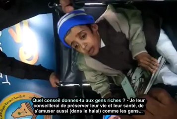 Ecoutons le conseil d'un enfant handicapé aux gens riches A méditer