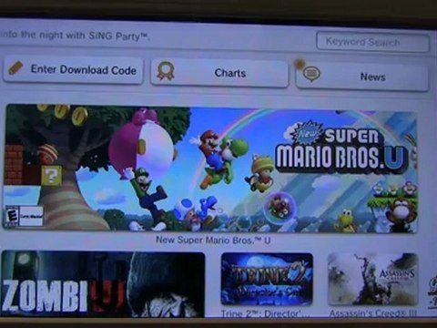 Nintendo Wii U GamePad & Playing New Super Mario Bros. U