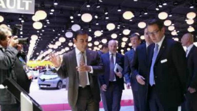 Mondial de l'Automobile 2012 - Préparation de l'inauguration avec Carlos Ghosn