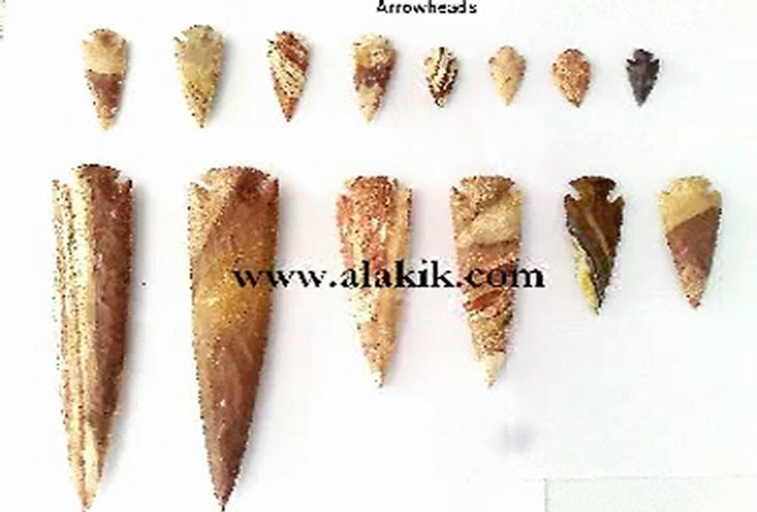 handmade agate arrowheads