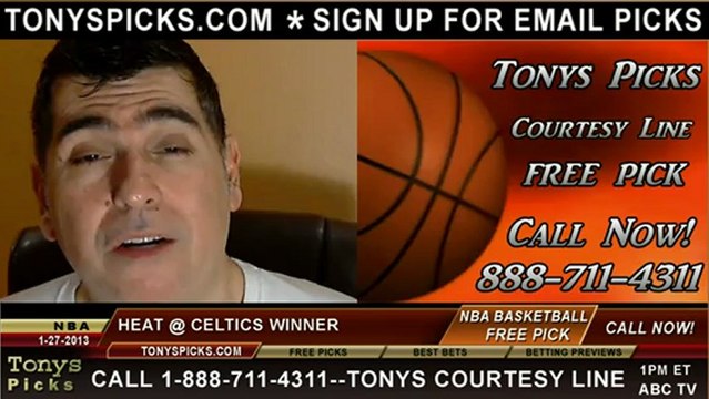 Boston Celtics versus Miami Heat Pick Prediction NBA Pro Basketball Odds Preview 1-27-2013