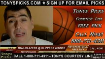 LA Clippers versus Portland Trailblazers Pick Prediction NBA Pro Basketball Odds Preview 1-27-2013