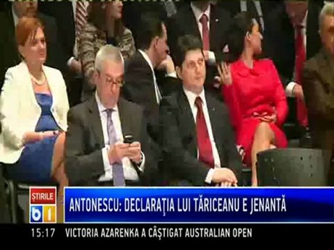 VIDEO Antonescu, despre propunerea lui Tariceanu- Nu ne putem bate joc de munca a mii de colegi. Marionetele propagandei lui Basescu trebuie sa decida daca mai doresc sa faca parte din PNL- Nu sus