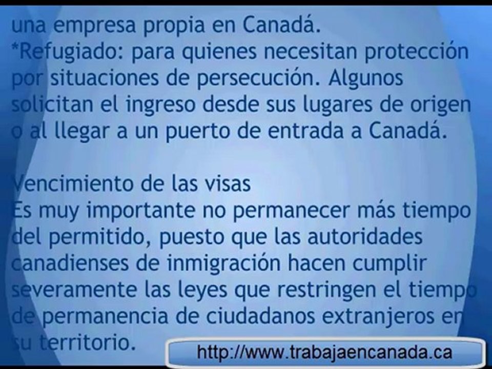 Como vivir en Canada