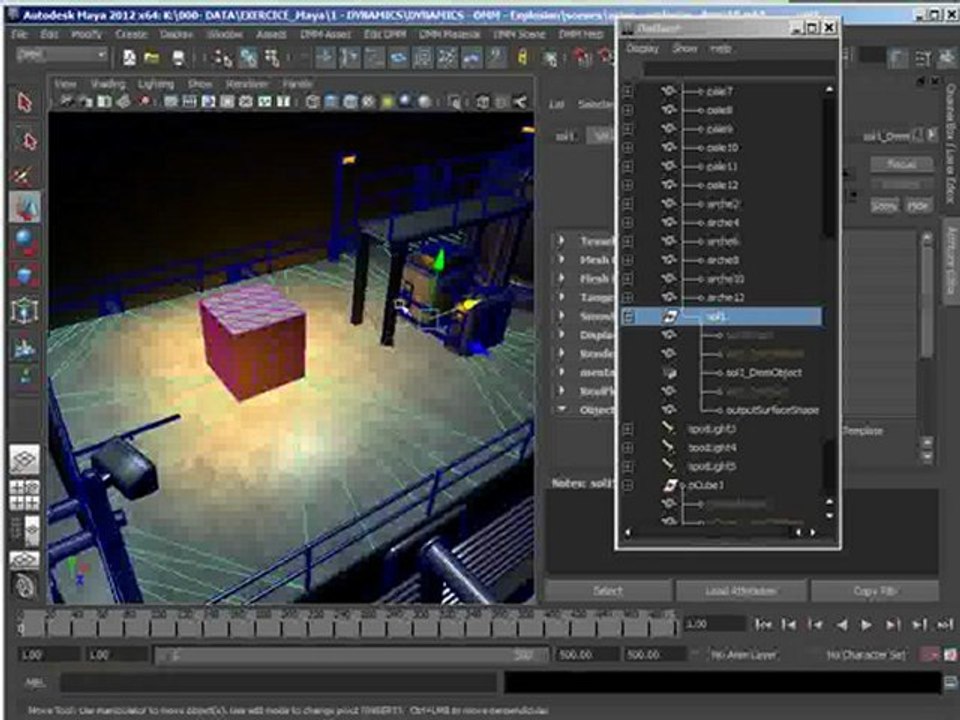 Tutoriel DMM - Maya - Effets spéciaux - Ecole 3D - e-tribArt - Part 1