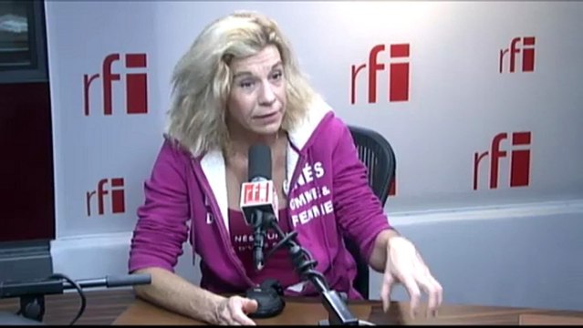 Frigide Barjot, l’humoriste catholique, chef de file du collectif d'opposants « La manif pour tous », fondatrice du collectif « Pour l'Humanité durable »