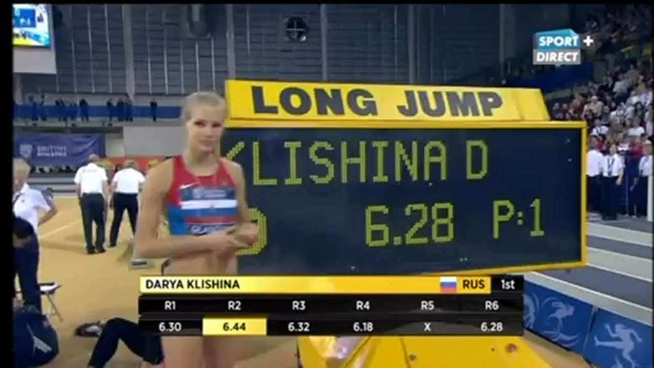 Darya Klishina Дарья Клишина 2013 2v - Aviva International Match - Glasgow Jan 26th
