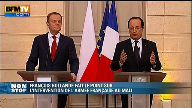 Hollande : Notre action au Mali a permis d'enclencher une solidarité de toute l'Afrique - 28/01