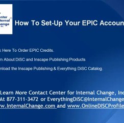 Learn To Create An EPIC Account by Inscape Publishing For DiSC Personality Tests.