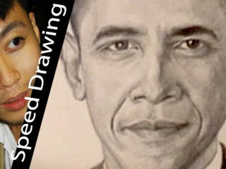 Wow! Barack Obama timelapse portrait! Amazing pencil scketch made by Momo Zhang!