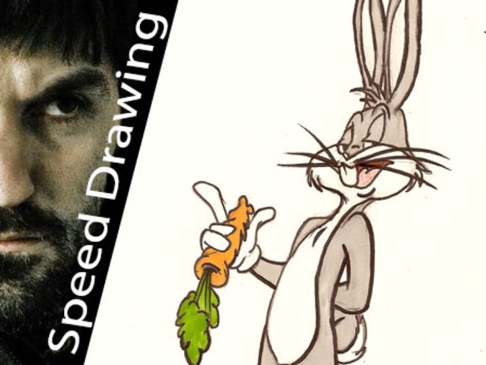Wow! BUGS BUNNY DRAW! Amazing speed drawing! NOT TRACED!
