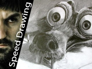 AMAZING SCRAT! Best sketch of Ice Age 4 - Speed Drawing VERY FAST VERSION!