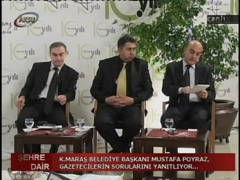 Mustafa POYRAZ ( K.Maraş Belediye Başkanı) - AKSU TV Şehre Dair Programı 28 OCAK 2013- 8.BÖLÜM