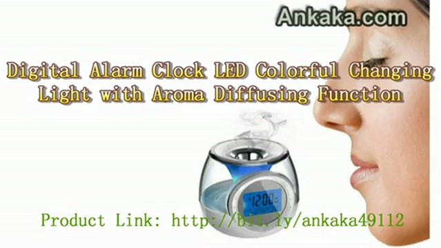 How To Use LED Colorful Changing Light Digital Alarm Clock with Aroma Diffusing Function