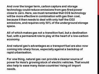 GLOBAL ASIA ENERGY-The natural gas revolution: transforming Asia's energy landscape