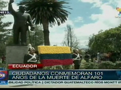 Ecuador conmemora 101 años de asesinato de Eloy Alfaro