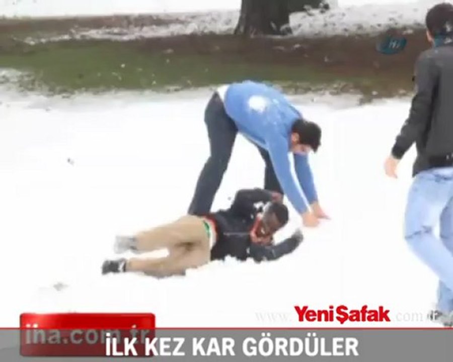 İlk kez kar gördüler