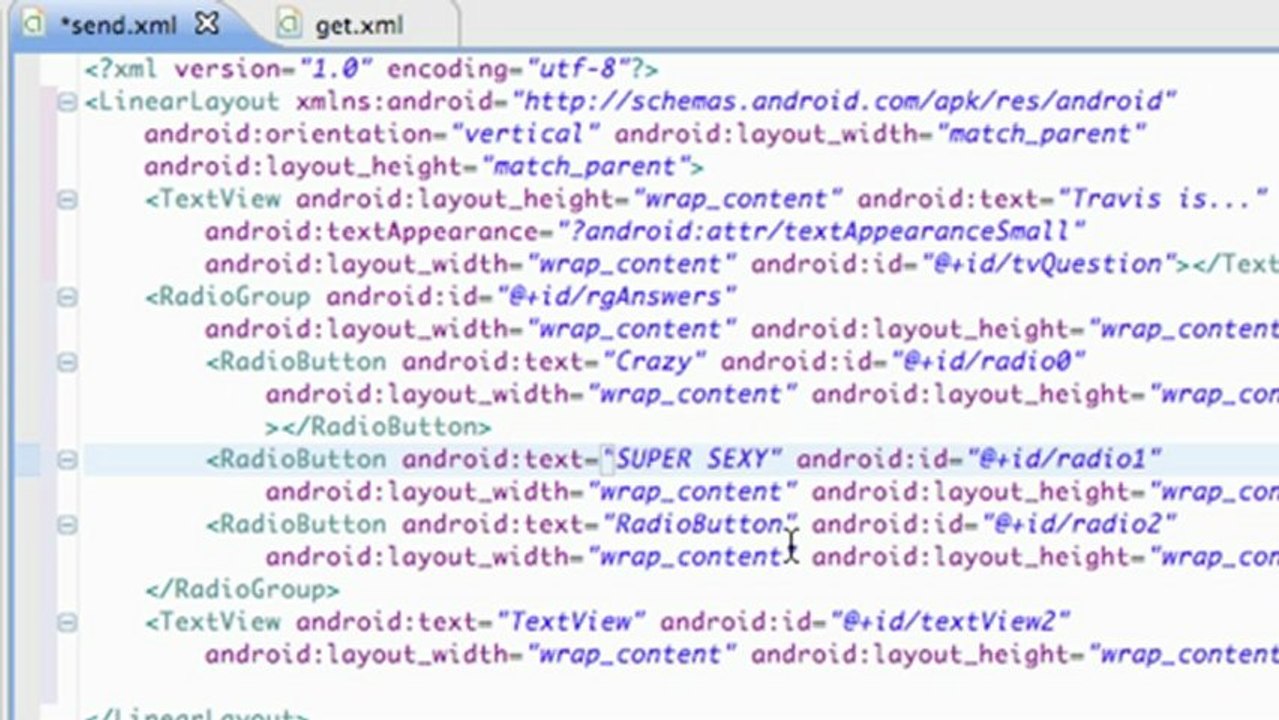 Android Uygulama Hazirlama Egitim Seti Demo - 45 - RadioButtons Ekleme Ve Gruplandırma