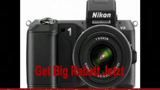 Nikon 1 V2 Systemkamera (14 Megapixel, 7,5 cm (3 Zoll) Display, Hybrid-Autofokus, superhochauflösender elektronischer Sucher, Full-HD Video) schwarz Kit inkl. 10-30 mm VR Objektiv