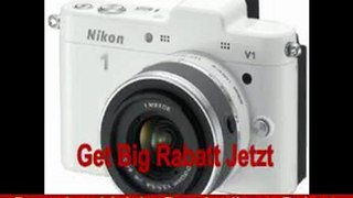 Nikon 1 V1 Systemkamera (10 Megapixel, 7,5 cm (3 Zoll) Display) weiß inkl 1 NIKKOR VR 10-30 mm Objektiv