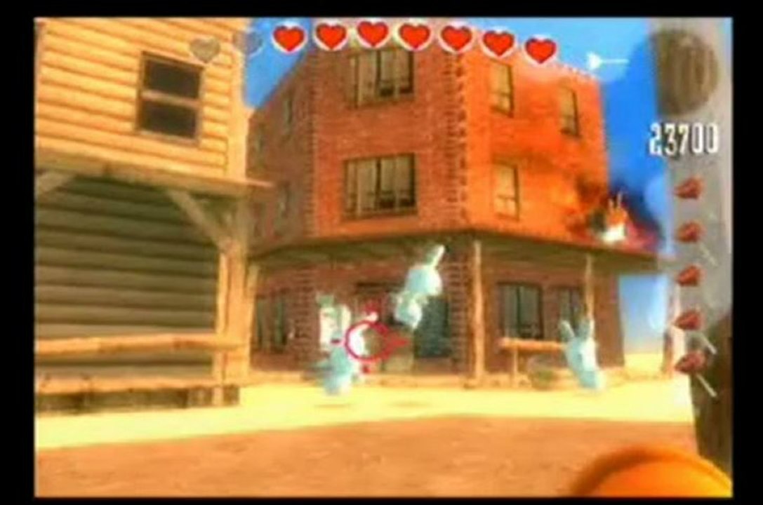 Rayman Raving Rabbids (Wii) Wild west shooting