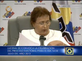 CNE convoca a elecciones municipales el 14 de julio de 2013