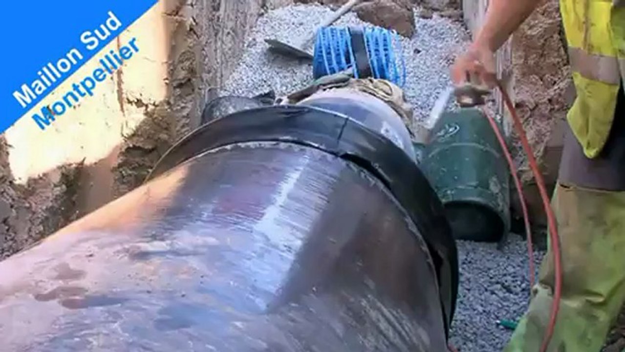 Maillon Sud Montpellier _ pose des canalisations -