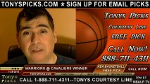 Cleveland Cavaliers versus Golden St Warriors Pick Prediction NBA Pro Basketball Odds Preview 1-29-2013