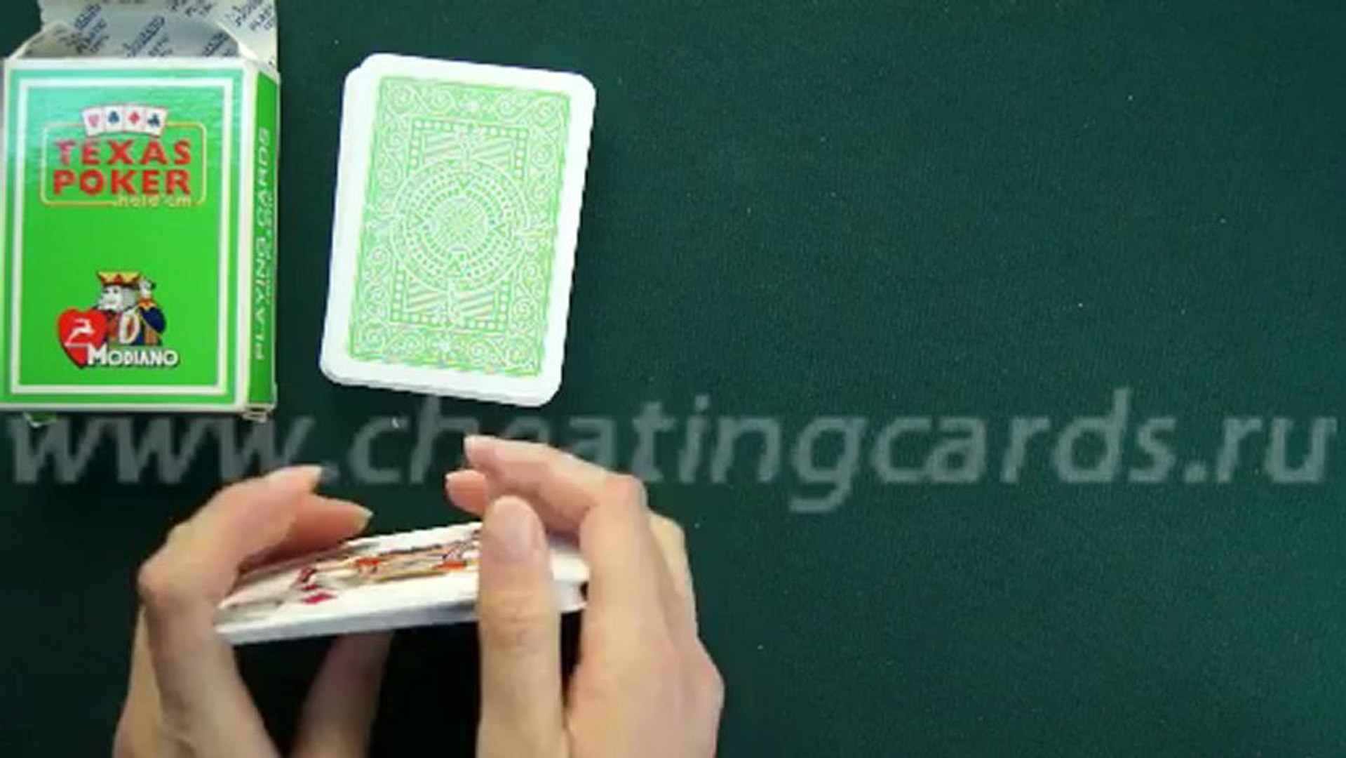 ⁣Modiano-texas-holdem-green-краплеными картами
