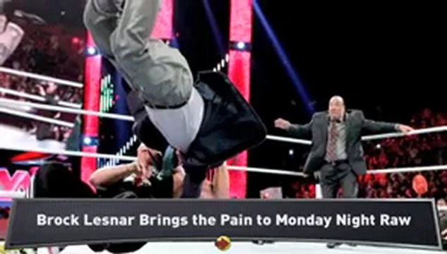 Brock Lesnar Injures Mr. McMahon on Raw