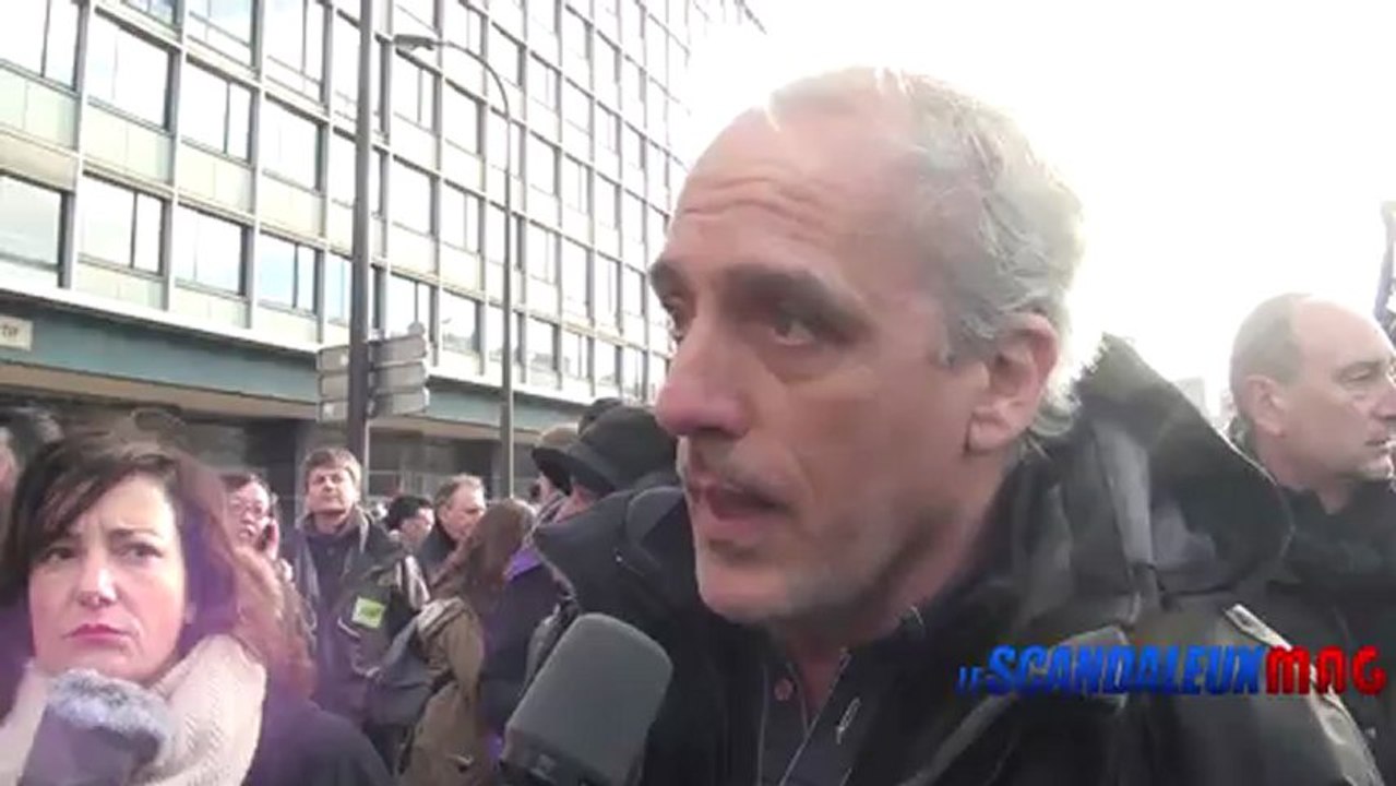 Philippe Poutou - manifestation en faveur du mariage pour tous (27/01/13)