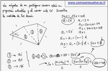 Progresion aritmetica ejemplo 1