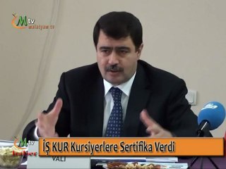 İŞ KUR Kursiyerlere Sertifika Verdi