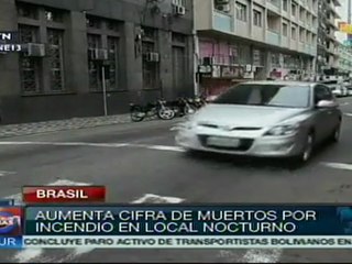 Brasil: 235 muertos por incendio en establecimiento nocturno