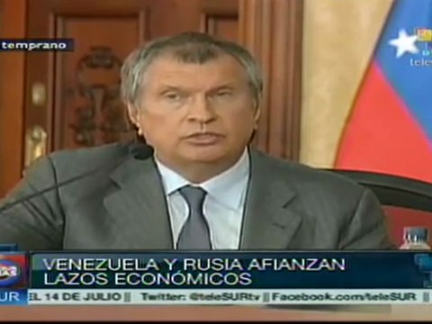Venezuela y Rusia firman acuerdos energéticos