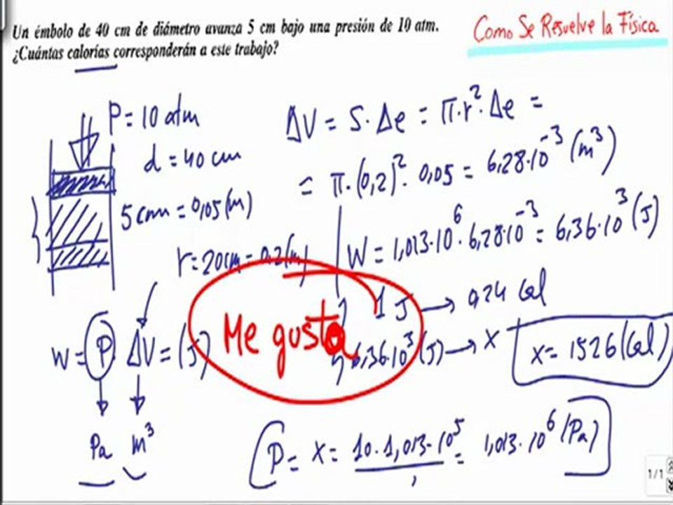 Primer principio de la termodinamica trabajo realizado