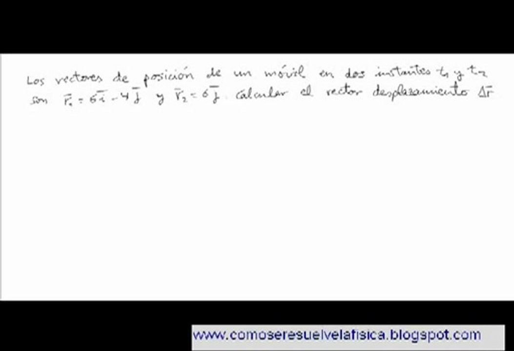 Fisica Cinematica vector desplazamiento