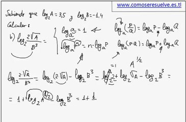 Logaritmo de un cociente ejemplo 1