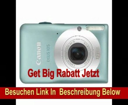 Canon IXUS 105 Digitalkamera (12 Megapixel, 4-fach opt. Zoom, 6.9 cm (2.7 Zoll) Display, bildstabilisiert) aqua