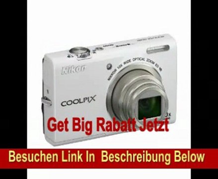Nikon Coolpix S6200 Digitalkamera (16 Megapixel, 10-fach opt. Zoom, 6,7 cm (2,6 Zoll) Display, HD-Video, bildstabilisiert) weiß