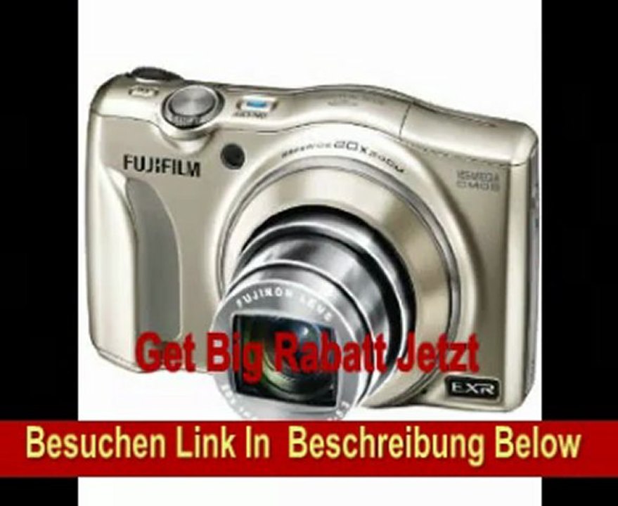 Fujifilm FinePix F800EXR Kompaktkamera (16 Megapixel, 20-fach opt. Zoom, 7,6 cm (3 Zoll) Display, Full HD) champagner