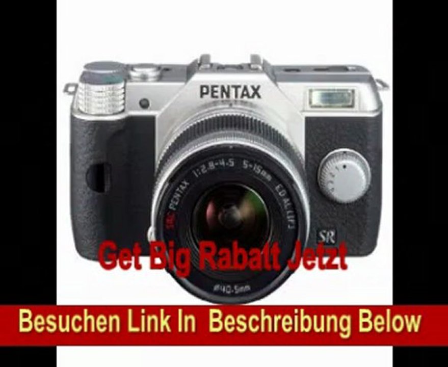 Pentax Q10 Systemkamera (12 Megapixel CMOS Sensor, 7,6 cm (3 Zoll) Display, Full HD, HDMI) inkl. 5-15mm Objektiv Kit silber