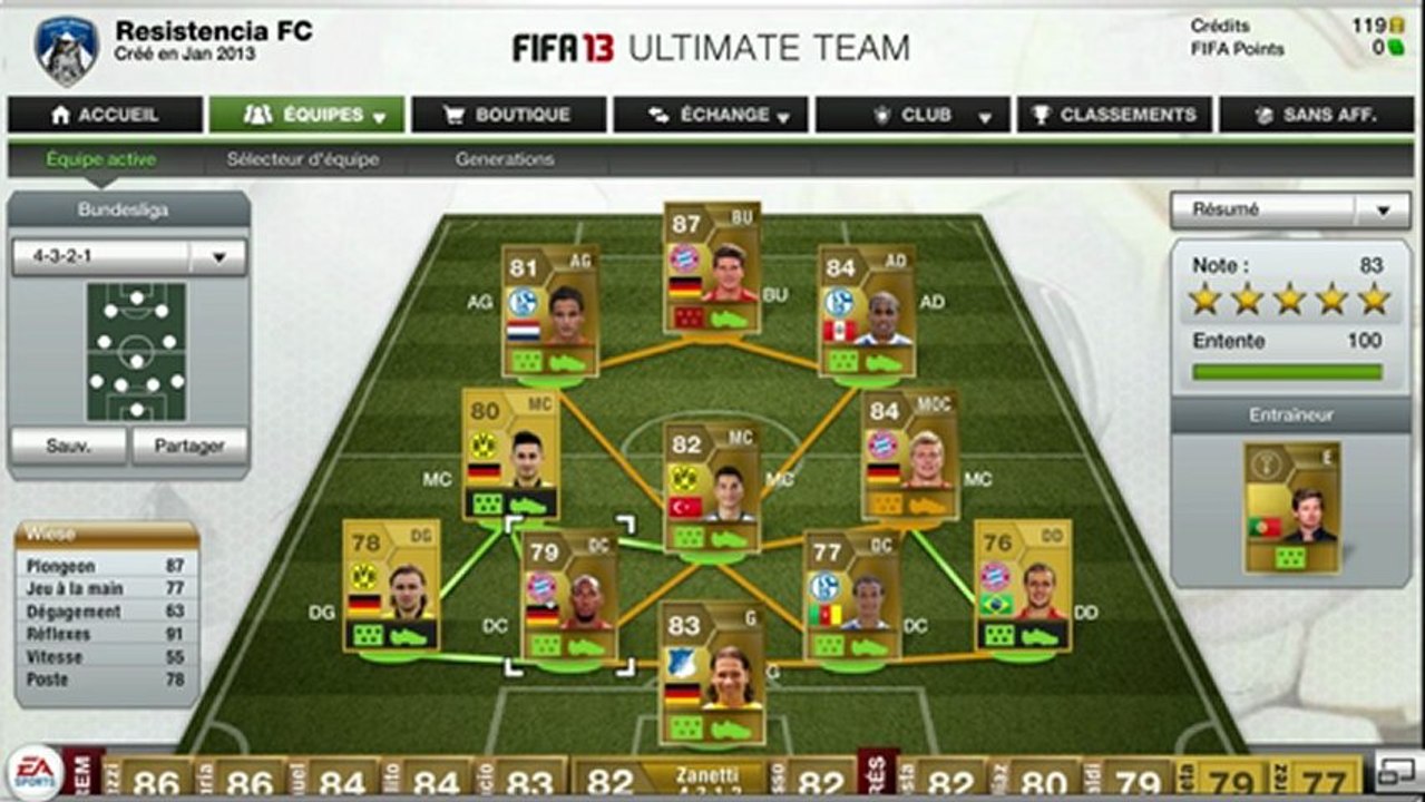 ★ FUT 13 ★ Présentation de mes équipes #1