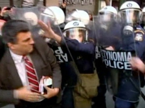 Tension, scuffles in Greece over austerity