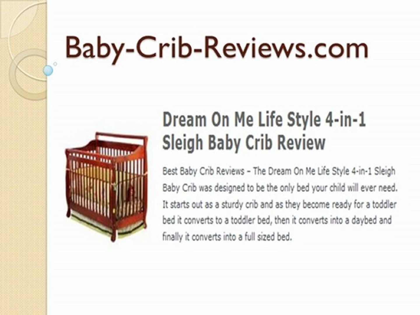 How To Choose The Best Baby Crib Video Dailymotion