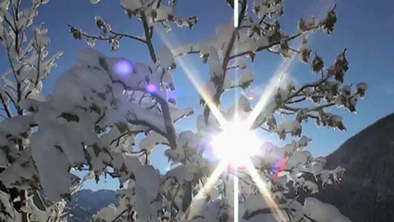 Neige, raquettes et soleil