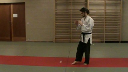 (chudan mae-ashi) yoko geri (kakato)