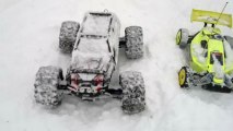 B-Revo, Savage XL, Summit, dans la neige.