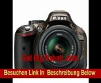 Nikon D5200 SLR-Digitalkamera (24,1 Megapixel, 7,6 cm (3 Zoll) TFT-Display, Full HD, HDMI) Kit inkl. AF-S DX 18-55 mm VR Objektiv bronze