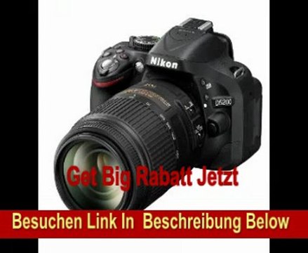 Nikon D5200 SLR-Digitalkamera (24,1 Megapixel, 7,6 cm (3 Zoll) TFT-Display, Full HD, HDMI) Double-Zoom-Kit inkl. AF-S DX 18-55 mm VR und 55-300 mm Objektiv schwarz